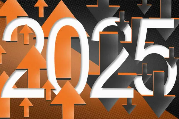 2025 Up Down Arrows Year